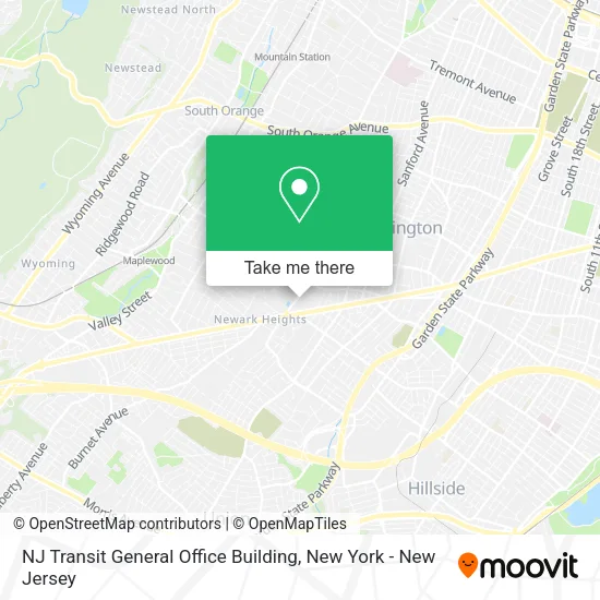 NJ Transit General Office Building map