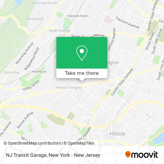 Mapa de NJ Transit Garage
