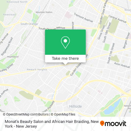 Monat's Beauty Salon and African Hair Braiding map