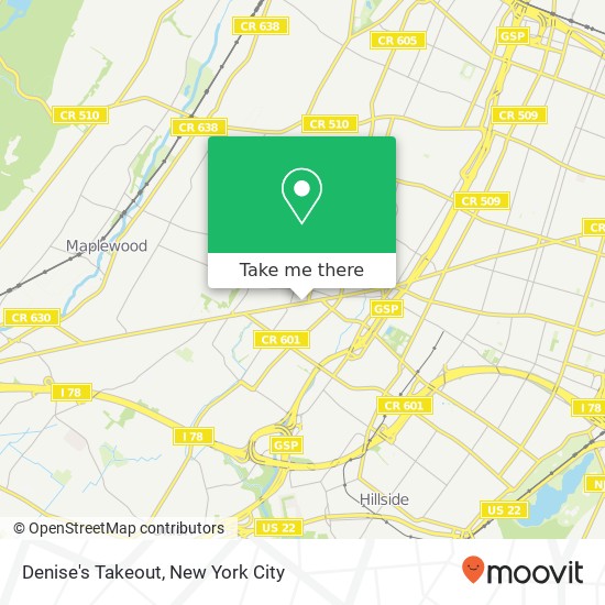 Denise's Takeout map
