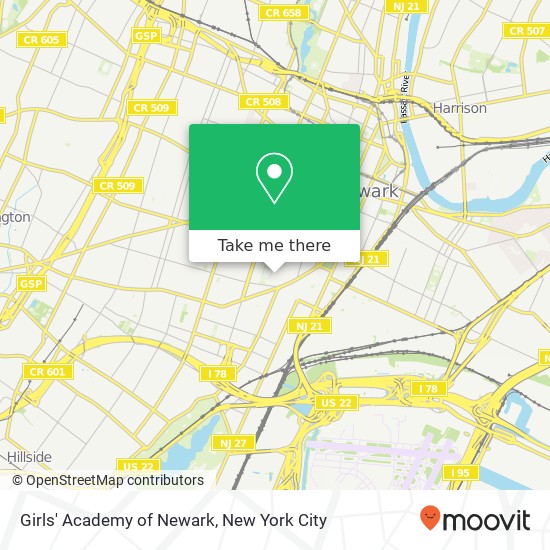 Mapa de Girls' Academy of Newark