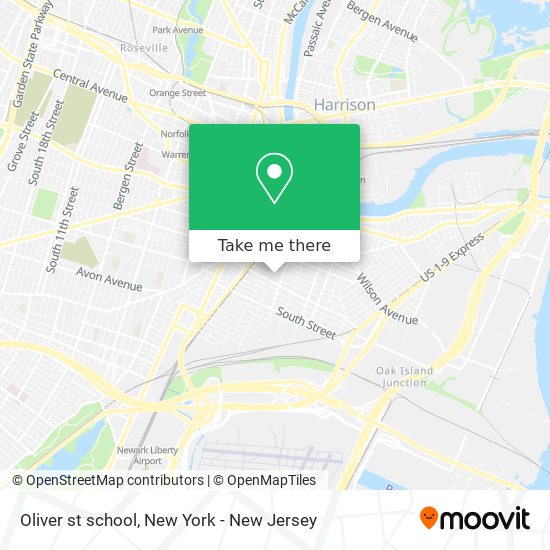 Mapa de Oliver st school