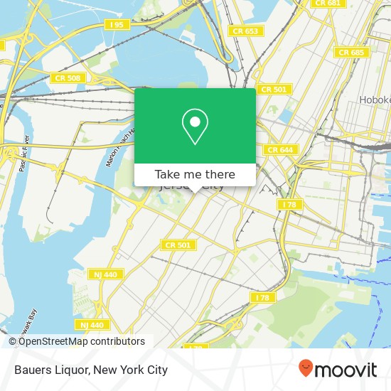 Bauers Liquor map