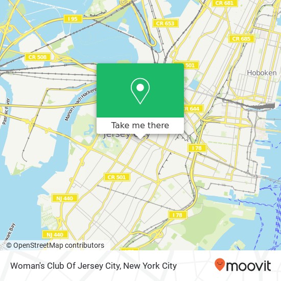 Woman's Club Of Jersey City map