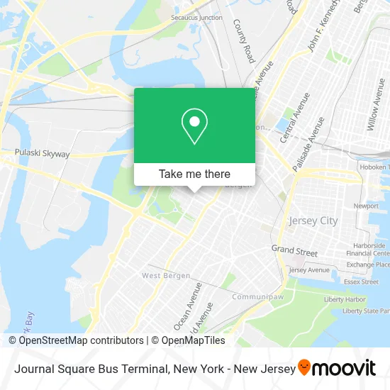Journal Square Bus Terminal map