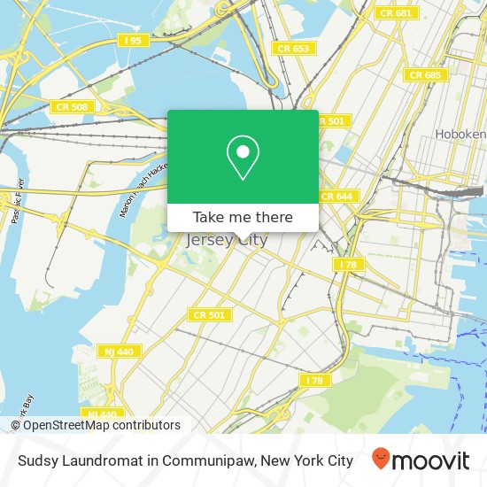 Mapa de Sudsy Laundromat in Communipaw