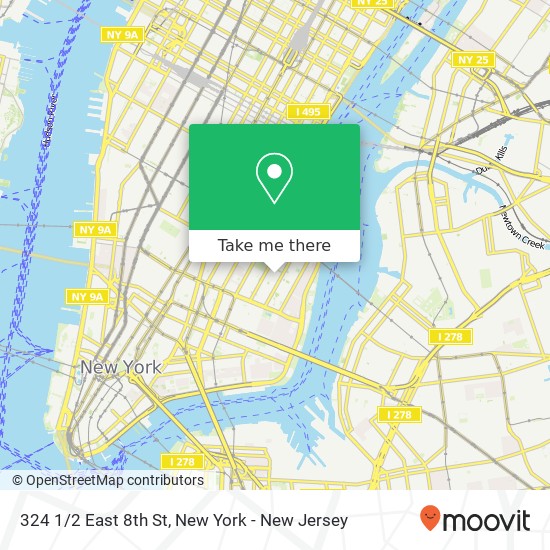 Mapa de 324 1/2  East 8th St