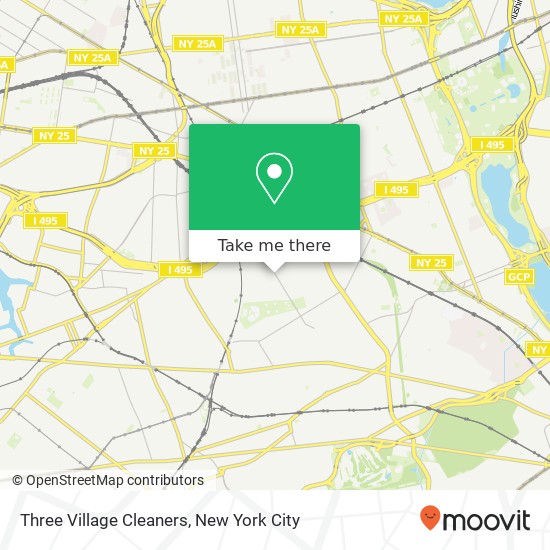 Three Village Cleaners map