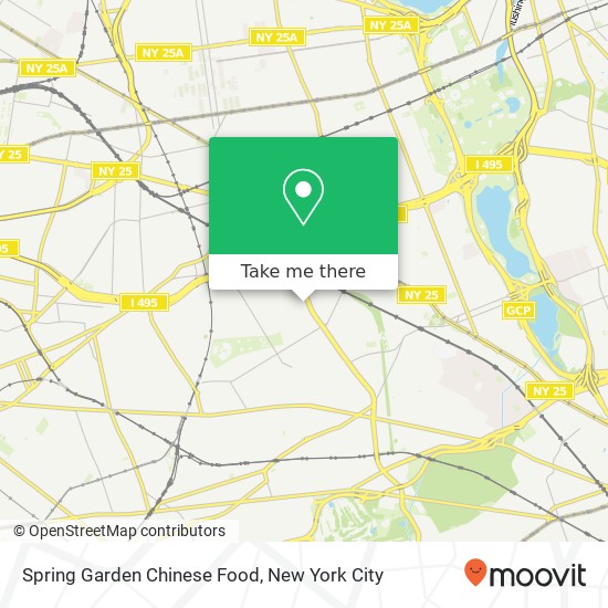 Mapa de Spring Garden Chinese Food