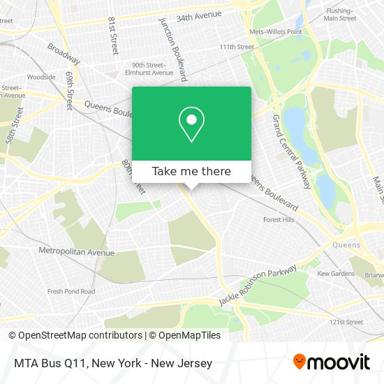MTA Bus Q11 map