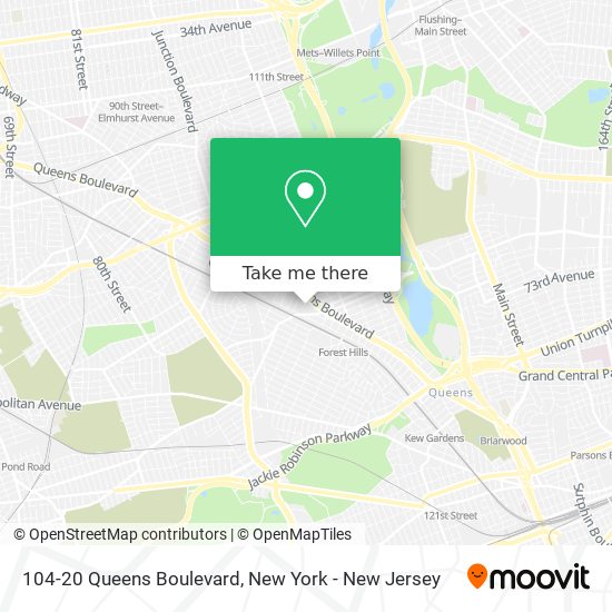 104-20 Queens Boulevard map