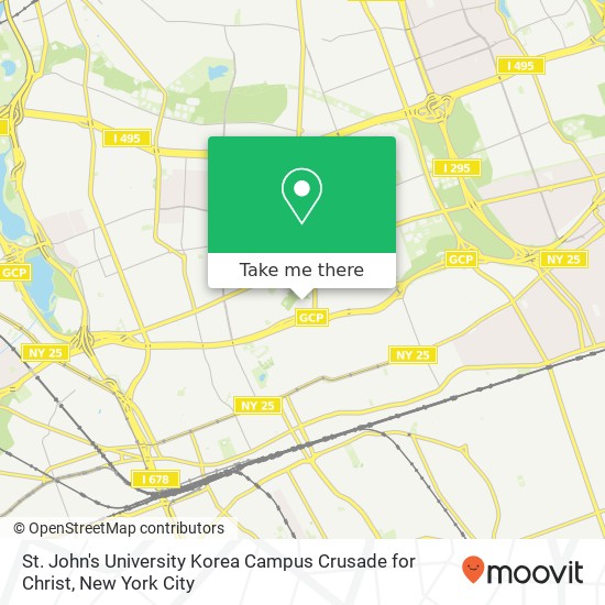 St. John's University Korea Campus Crusade for Christ map