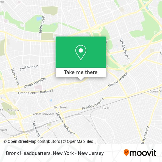 Bronx Headquarters map