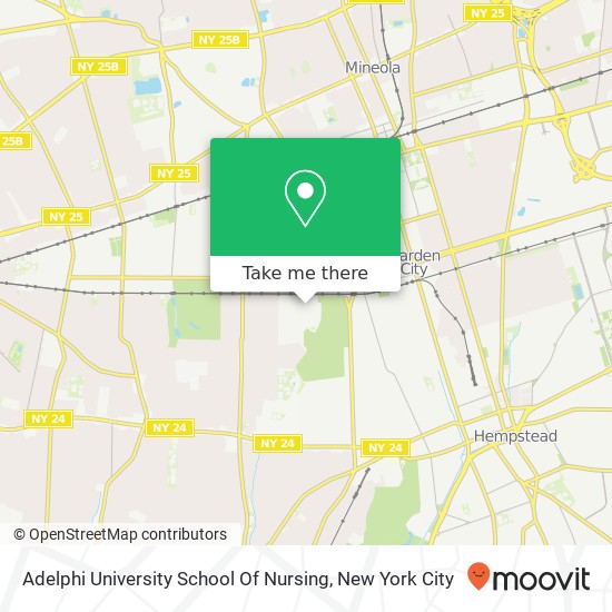 Mapa de Adelphi University School Of Nursing