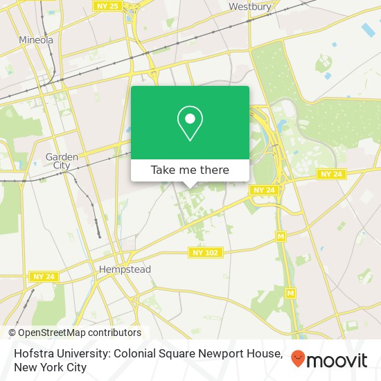 Mapa de Hofstra University: Colonial Square Newport House