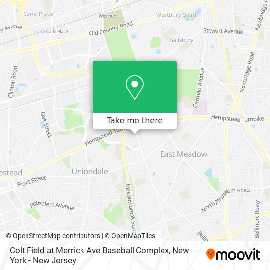 Colt Field at Merrick Ave Baseball Complex map