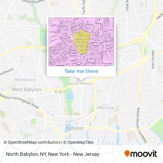 North Babylon, NY map