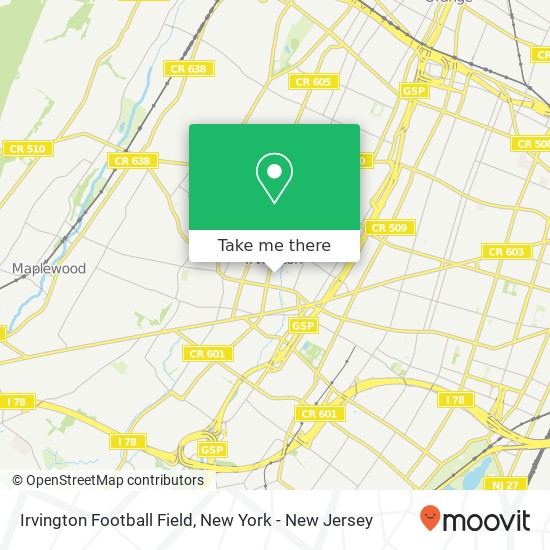 Irvington Football Field map
