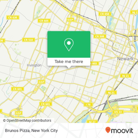 Brunos Pizza map