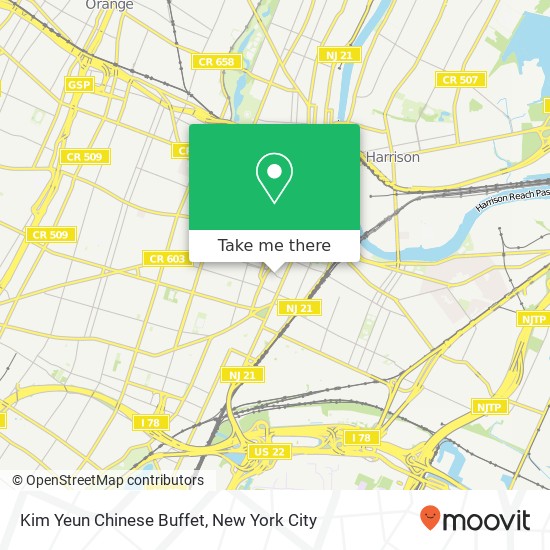 Mapa de Kim Yeun Chinese Buffet