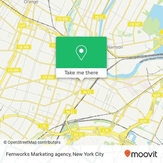 Mapa de Femworks Marketing agency