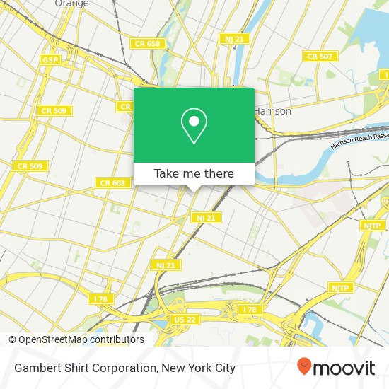 Gambert Shirt Corporation map
