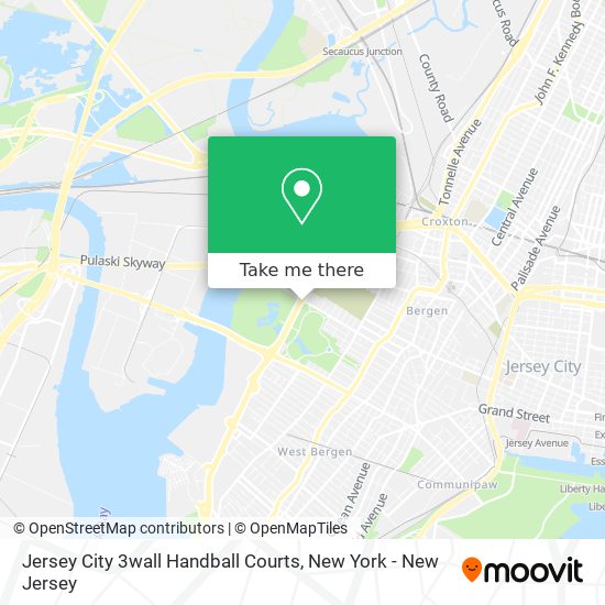Jersey City 3wall Handball Courts map