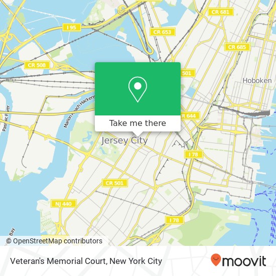 Mapa de Veteran's Memorial Court