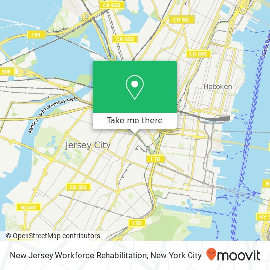 Mapa de New Jersey Workforce Rehabilitation