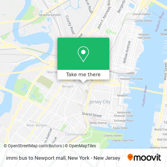 Mapa de immi bus to Newport mall