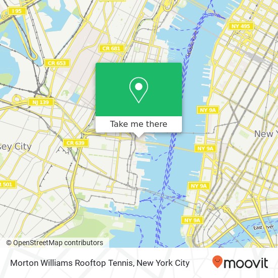 Morton Williams Rooftop Tennis map