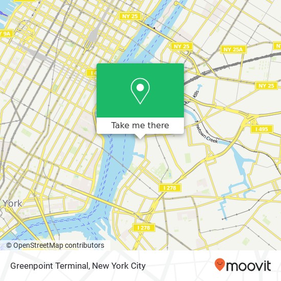 Mapa de Greenpoint Terminal