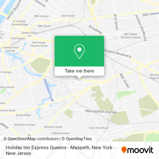 Holiday Inn Express Queens - Maspeth map