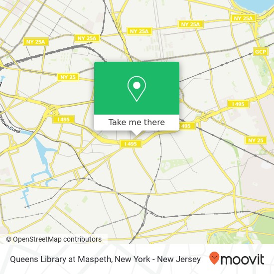 Queens Library at Maspeth map