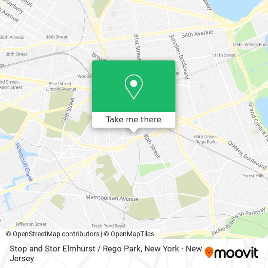 Stop and Stor Elmhurst / Rego Park map