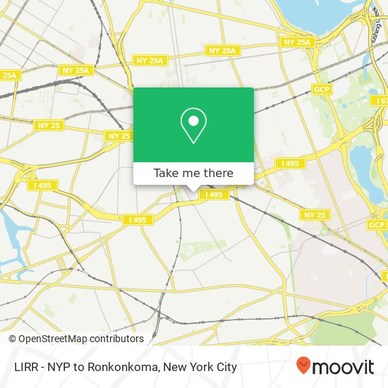 Mapa de LIRR - NYP to Ronkonkoma
