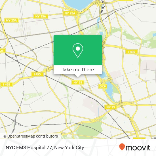 Mapa de NYC EMS Hospital 77