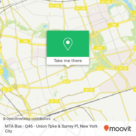 Mapa de MTA Bus - Q46 - Union Tpke & Surrey Pl