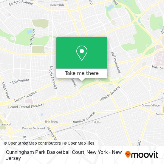 Cunningham Park Basketball Court map