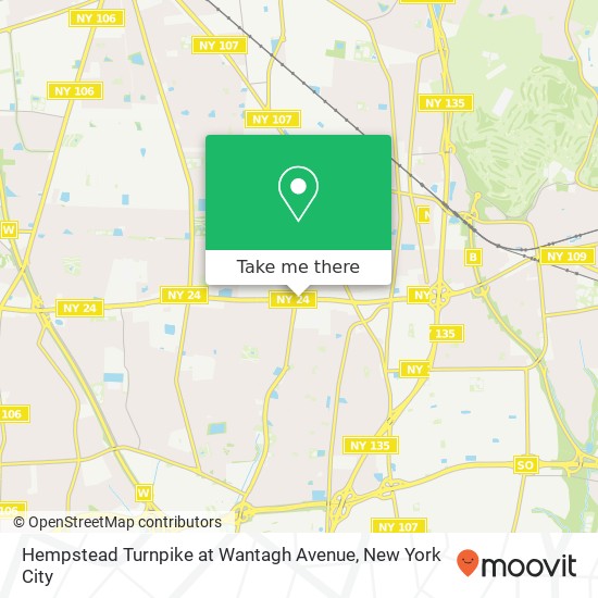 Hempstead Turnpike at Wantagh Avenue map
