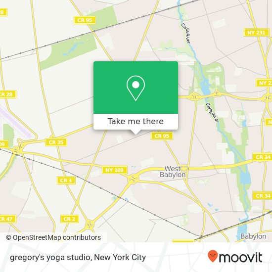 gregory's yoga studio map