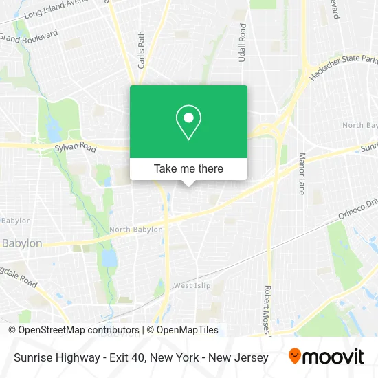 Sunrise Highway - Exit 40 map