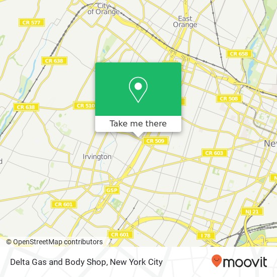Mapa de Delta Gas and Body Shop