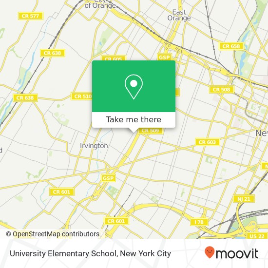 Mapa de University Elementary School