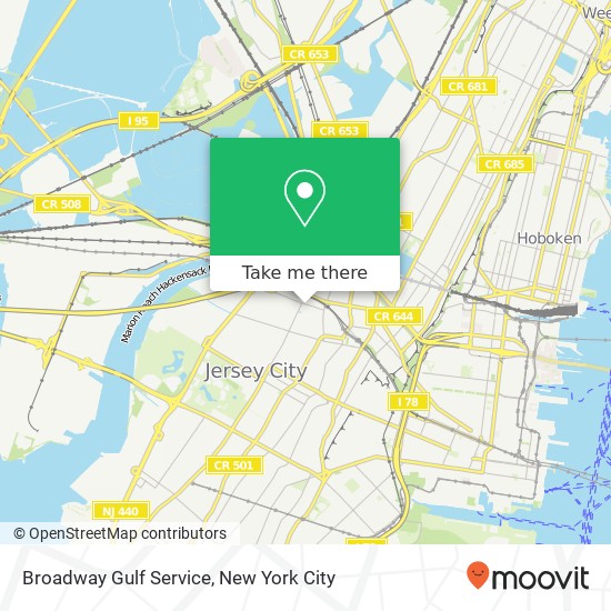 Broadway Gulf Service map