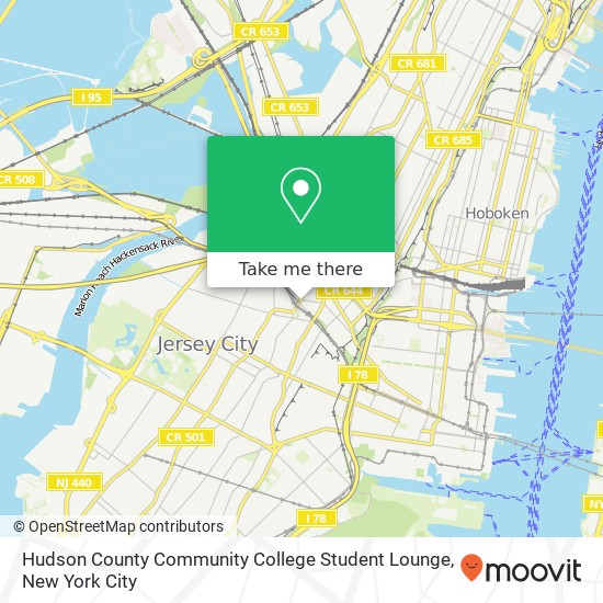Hudson County Community College Student Lounge map