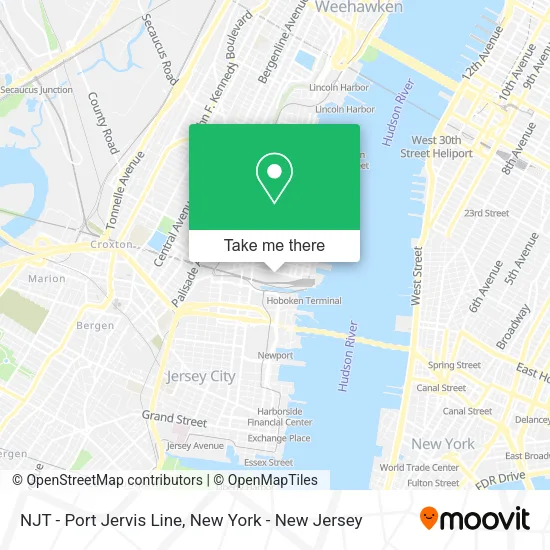 NJT - Port Jervis Line map
