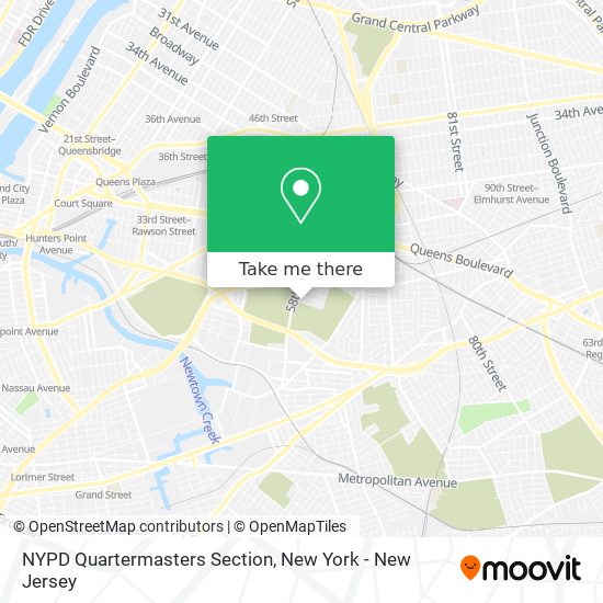 NYPD Quartermasters Section map