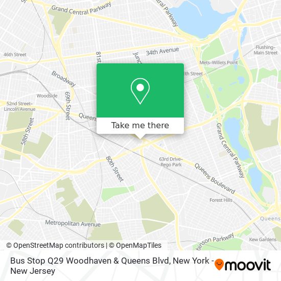 Bus Stop Q29 Woodhaven & Queens Blvd map