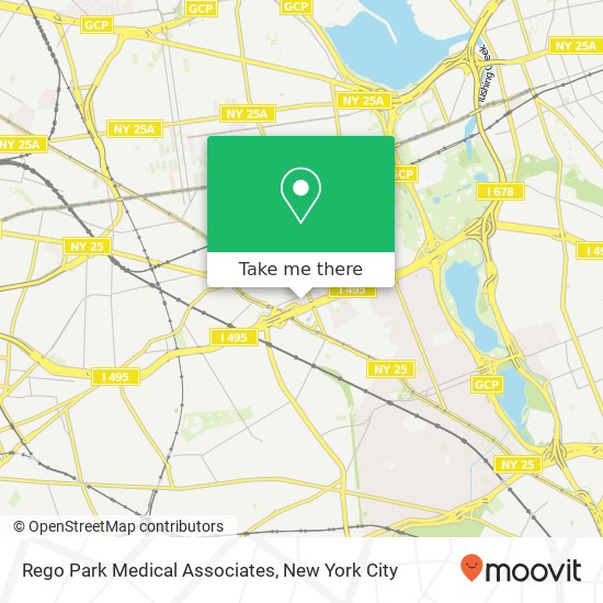 Rego Park Medical Associates map